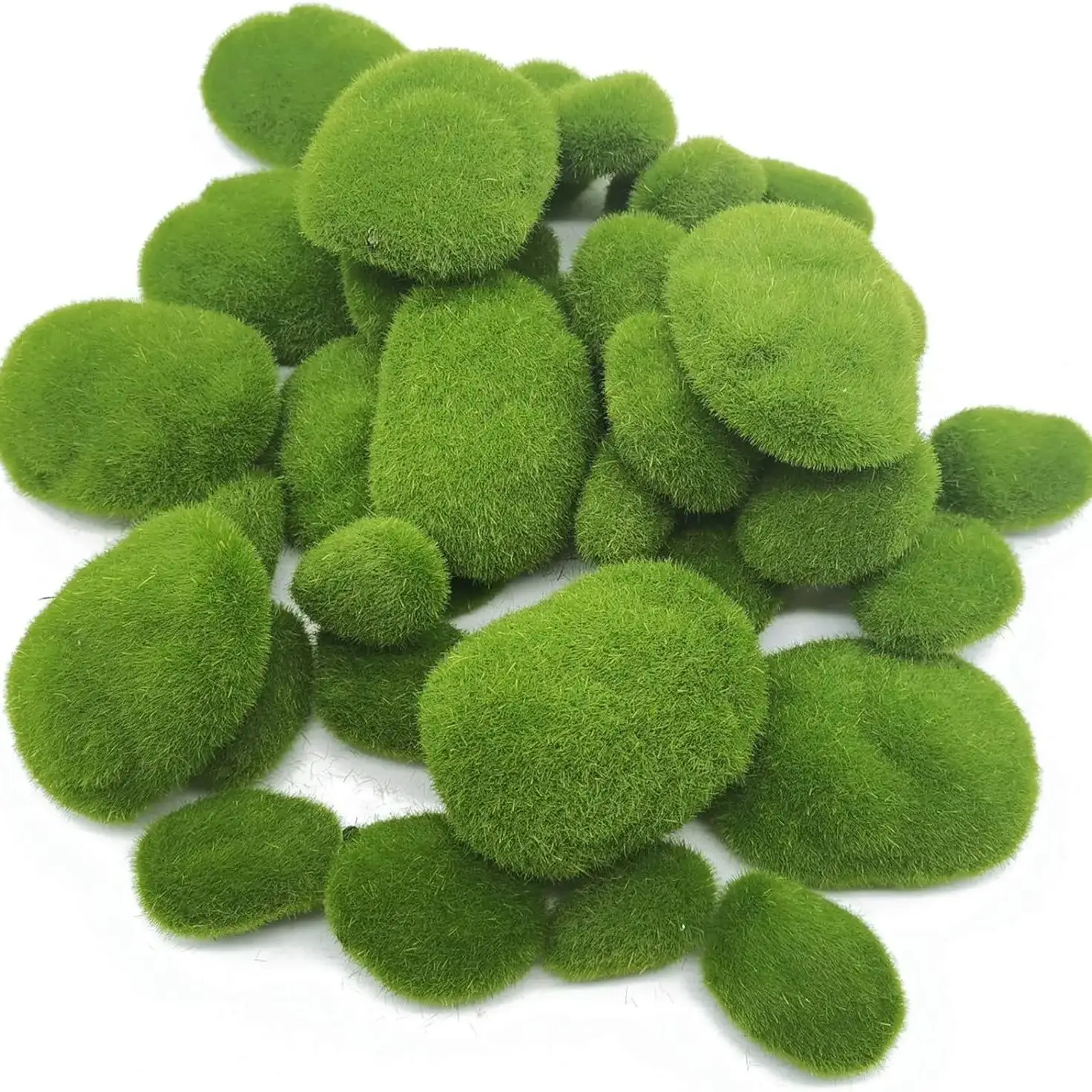 10 Stücke Simulation Moos Stein Künstliche Moos Felsen Ball Gefälschte Grüne Pflanze für Hausgarten Blumentopf Dekoration Kreative Handwerk – Detail 1