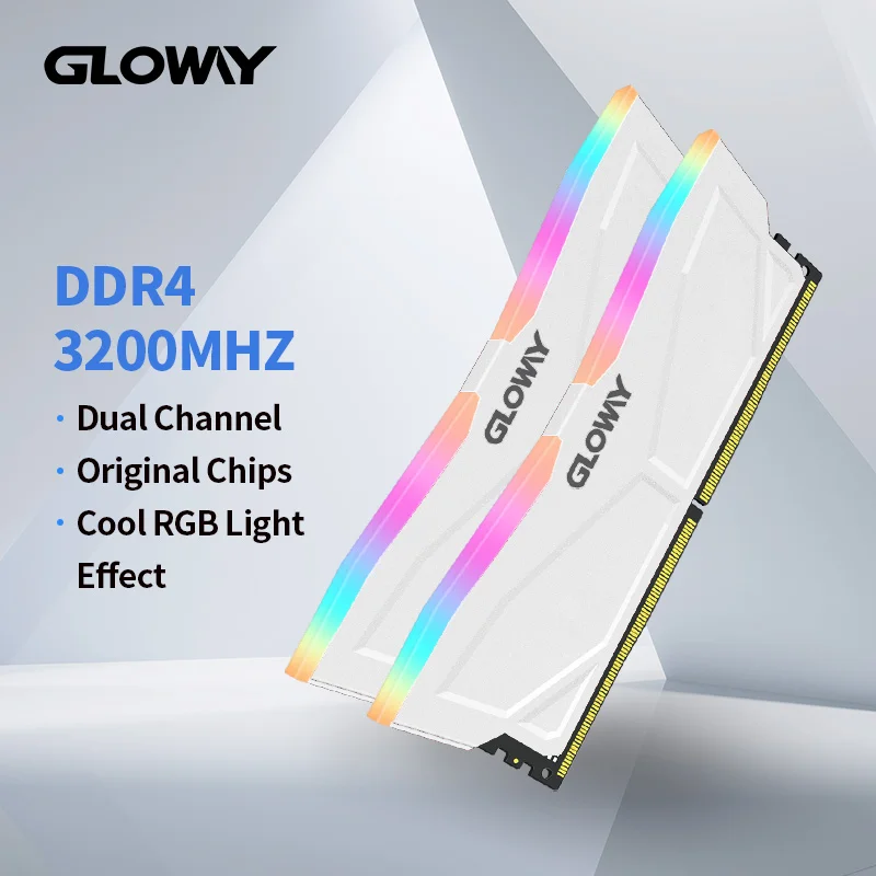 Gloway RGB Memoria RAM DDR4 3200mhz 16GB 8GB 3600mhz  Desktops DDR4 8GB Dual Channel Memory High Performance Ram for PC Gamer