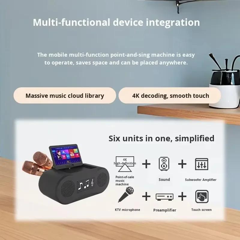 Home KTV Sound System Kit YouTube & 6 Channels All-in-One Karaoke Machine with No Warranty Active/Passive