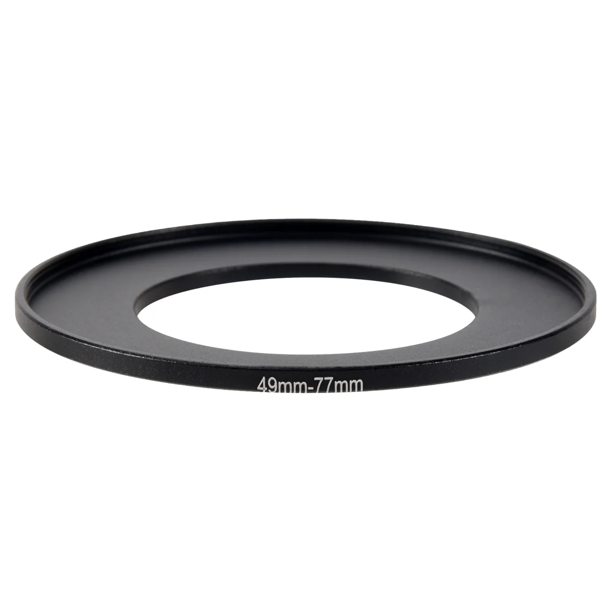 Filter lensa kamera, cincin Step Up 49 mm-77 mm adaptor hitam