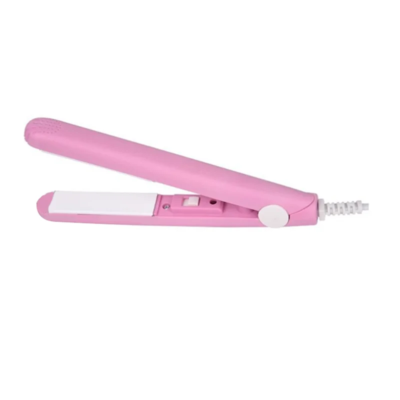 A96T 2-In-1 Pelurus Rambut & Pengeriting Rambut Mini Desain Pengeriting Rambut untuk Rambut Pendek Mini Tujuan Ganda Alat Pengeriting Rambut Steker AS