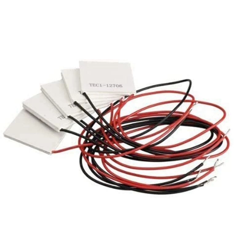 5 pezzi di alette di raffreddamento del refrigeratore d'acqua a semiconduttore TEC1-12706 40 x40mm per apparecchiature di raffreddamento dell'erogatore d'acqua