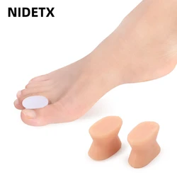2pcs=1pair Gel Toe Separator Foot Care Spacer Silicone Straightener Finger Valgus Hallux Bunion Protector Orthopedic Corrector
