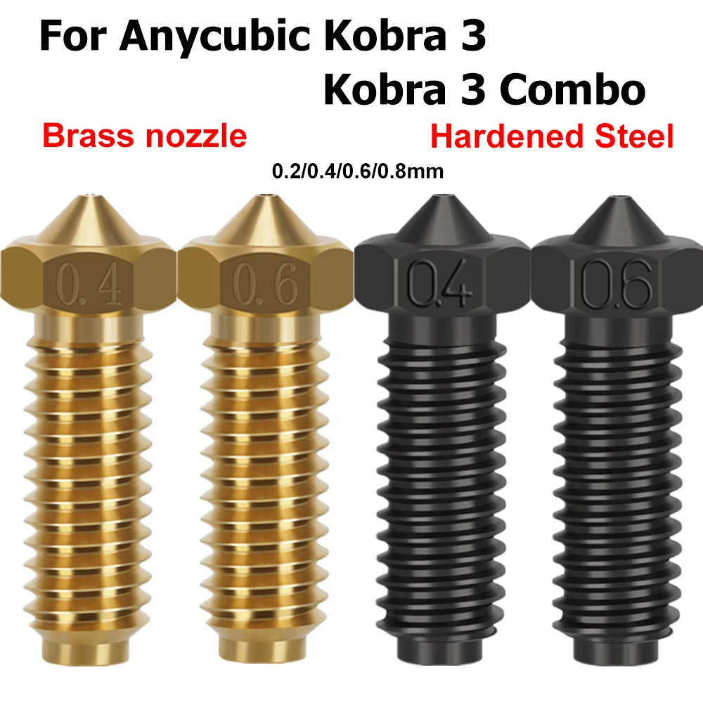

4 шт. насадка для Anycubic Kobra 3 насадка Kobra 3 Combo Hotend аксессуары смешанная насадка из закаленной стали для насадки Anycubic Kobra 3
