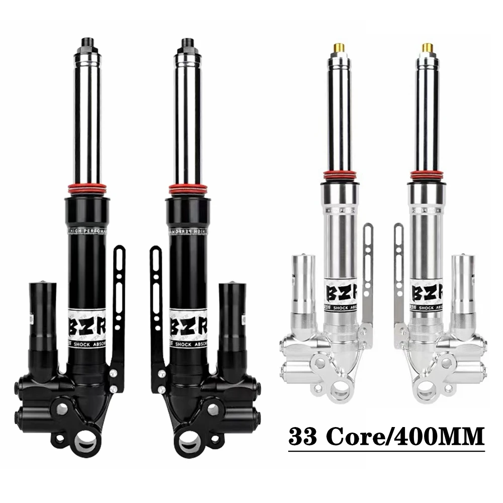 BZR-Q1 Front Shock Absorber 33core400mm Hole Pitch For NIU N1S Ninebot MZ/NZ/E Cygnus-X Scooter Universal Front Shock Adjustable