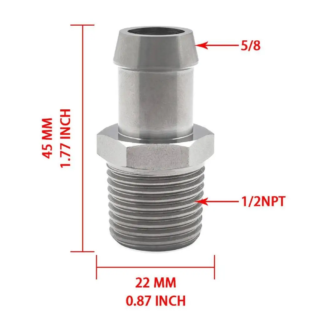 Heater Hose Fittings Connector Replaces High performance Parts Iron Premium