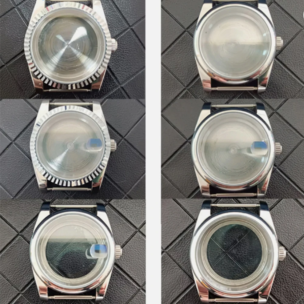 

NH35 Sapphire Glass Case, 36mm Stainless Steel Watch Case for NH35 NH36 Movement, Transparent/Dense Bottom Watch Shell