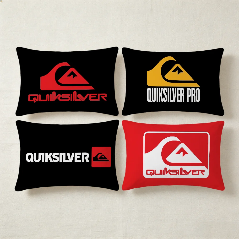 Funda de cojín clásica con logotipo de Surf Q-Quiksilver, producto estrella para el hogar, sofá, sala de estar, funda de almohada decorativa suave de doble cara
