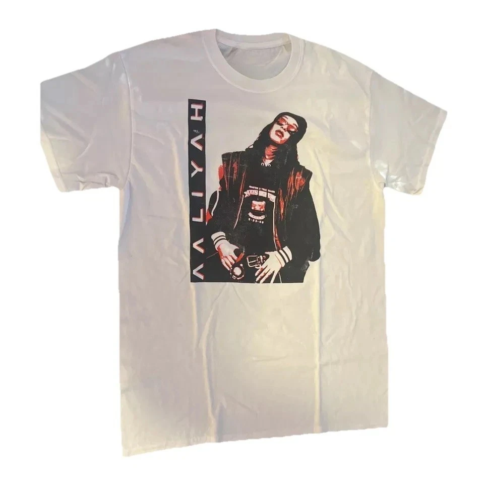 

Aaliyah Official T-Shirt New Princess of R&B Music Tee American Band Singer T-shirt Men Street Hip-hop Rock Short-sleeved Women
