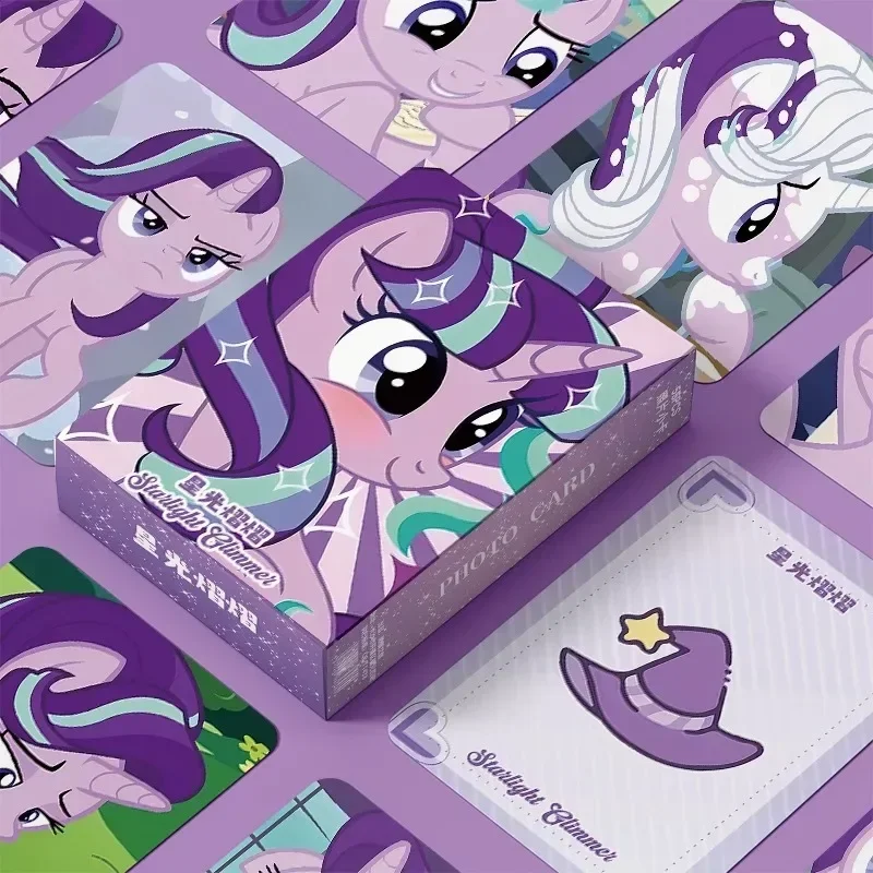 

55Pcs My Little Pony Cartoon Ainime Collect Commemorative Cards Laser Card Children's Educational Toys Flash Card Kids Gifts