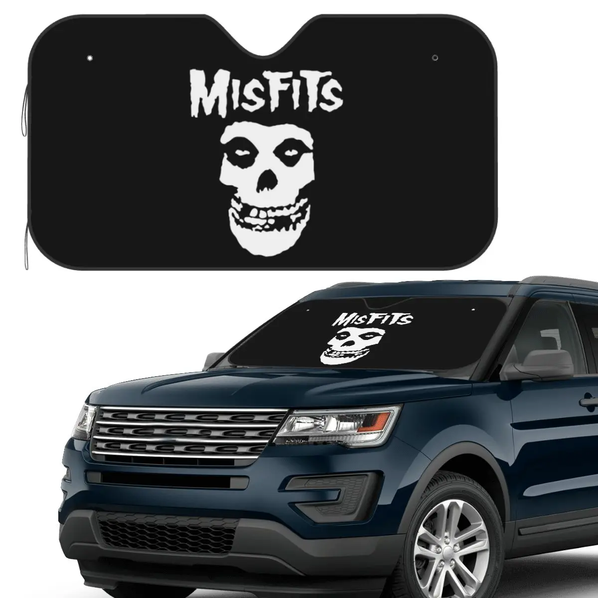 

Череп летучей мыши Misfits, череп, сетчатый солнцезащитный козырек, лобовое стекло автомобиля, переднее лобовое стекло, солнцезащитный козырек, аксессуары, чехлы