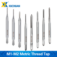 1pc HSS Metric Tap Mini Thread Tap Right Hand Straight Flute Machine Screw Tap M1 M1.1 M1.2 M1.4 M1.6 M1.7 M1.8 M2.0 Hand Tools