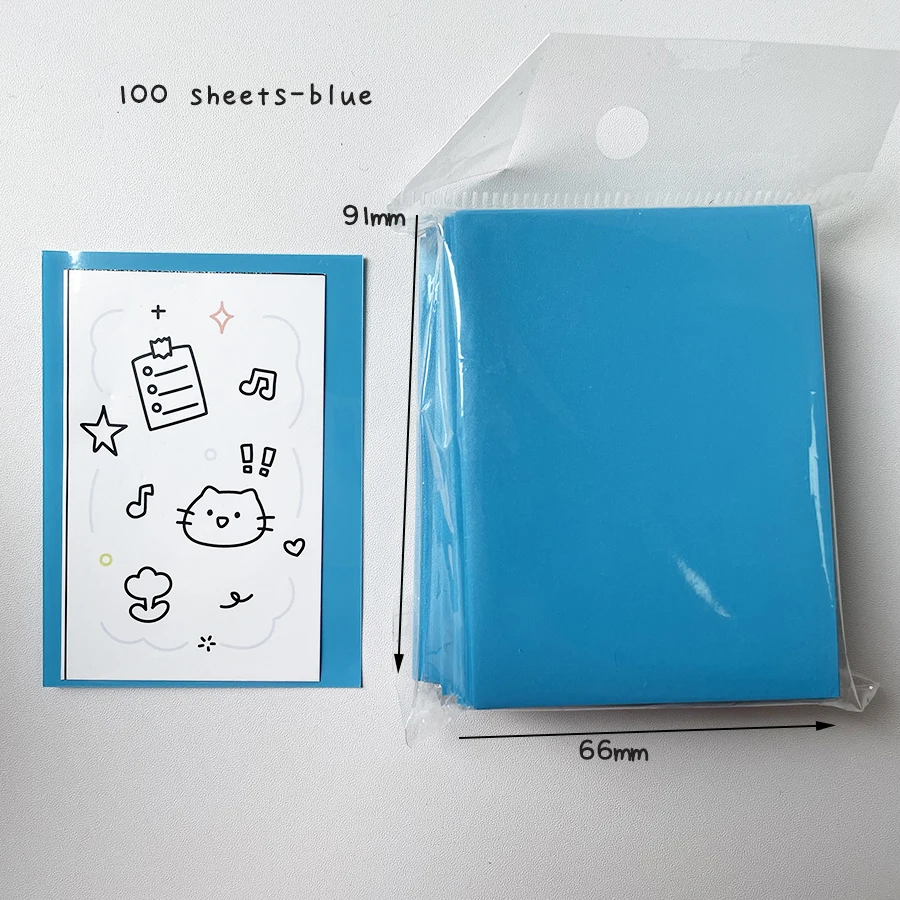 SKYSONIC 50 Stück Kpop-Kartenhüllen, 61 x 91 mm, Macaron-Farbhalter für Holo-Postkarten, Top-Load-Film, Fotokarten-Spielkarten-Schutz – Detail 25