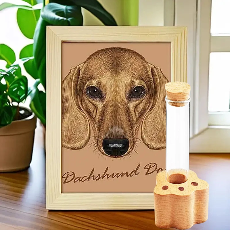 جرة شعيرات القطط مزهرية أنبوب اختبار زجاجي صغير لحامل شعيرات القطط مجموعة هدايا تذكارية أنيقة لمحبي الحيوانات الأليفة