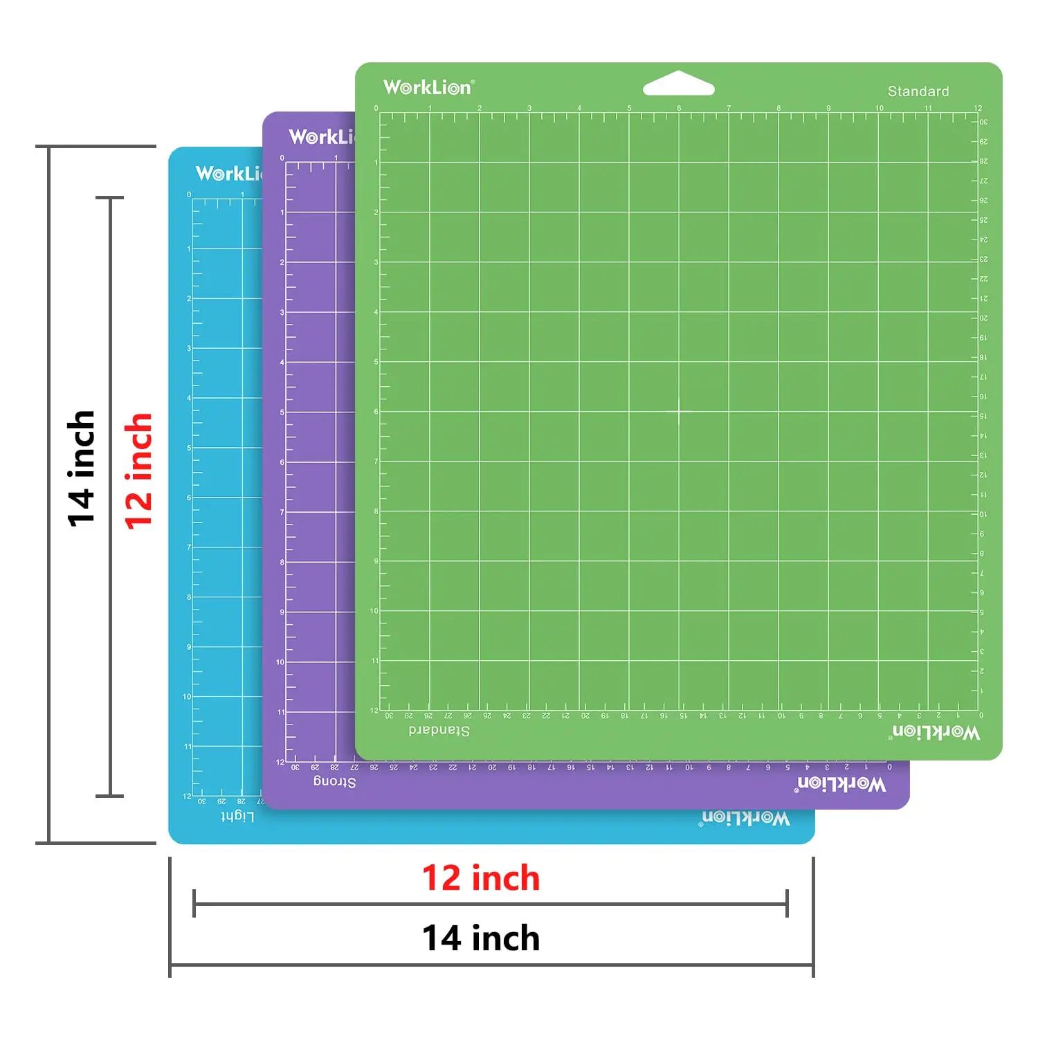 3 Pack 12' X 12' Cutting Mat Multi‑Adhesive Standard Light Strong Fabric Adhesive for Cutting Machine
