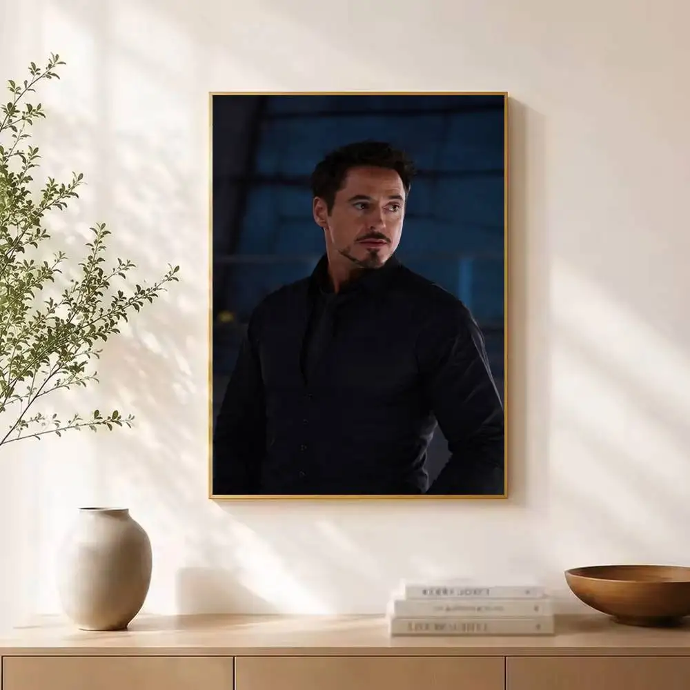A-Actor R-Robert Downey Jr Poster Waterproof Wall Art Sticker For Bar Living Room Vintage Decor High Quality Print Gift