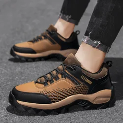 Men Casual Shoes Waterproof Lace-up Men's Outdoor Sports Shoes Comfortable Walking Sneakers Platform Baskets Footwear Masculino