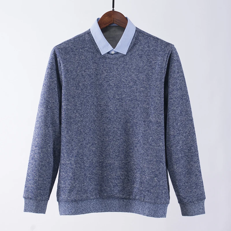 

Футболка Thiened Fce Long Sve, мужская одежда средней длины из двух предметов, брендовая зимняя повседневная базовая футболка BAIM, чистый цвет