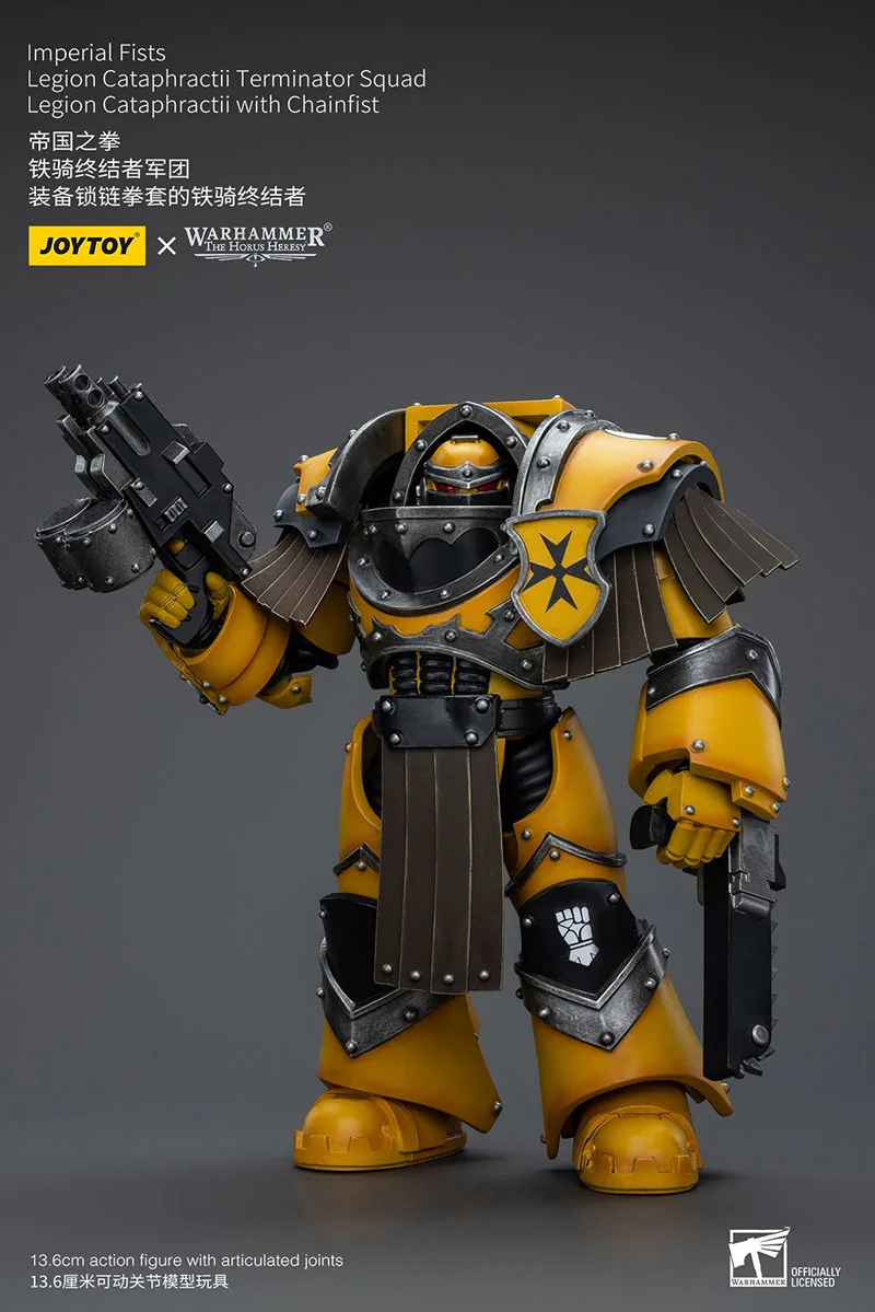 JOYTOY Warhammer 30K 1/18 Imperial Fists Legion Cataphractii Terminator Squad Figurka Akcji Gra Wojskowa Figurka Żołnierza Zabawka