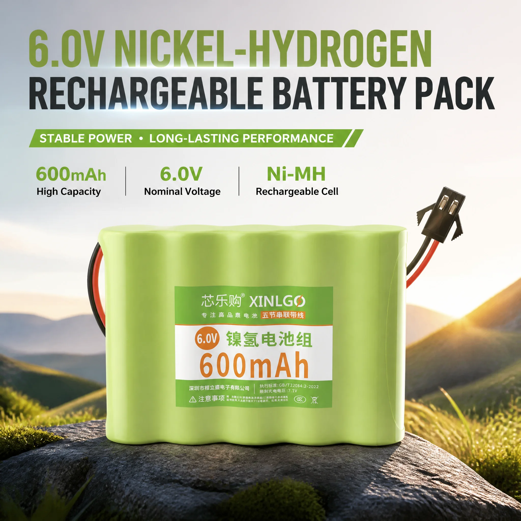 6V 5S AA Ni-MH Rechargeable Battery Pack With SM-2P Plug Cable For RC Car Water Gun Robot Remote Control Toy Replacement Battery