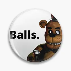 Balls Ft Freddy Fazbear  Soft Button Pin Funny Clothes Lover Cute Brooch Jewelry Collar Fashion Gift Women Cartoon Hat Metal