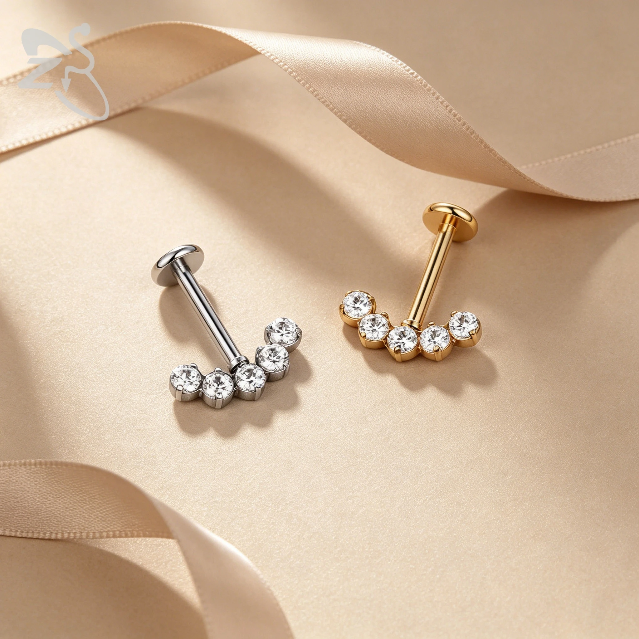 ZS 1ピース 16G ステンレス製 ラブレット リップピア - Body Jewelry Vertical Labret のレビューと価格