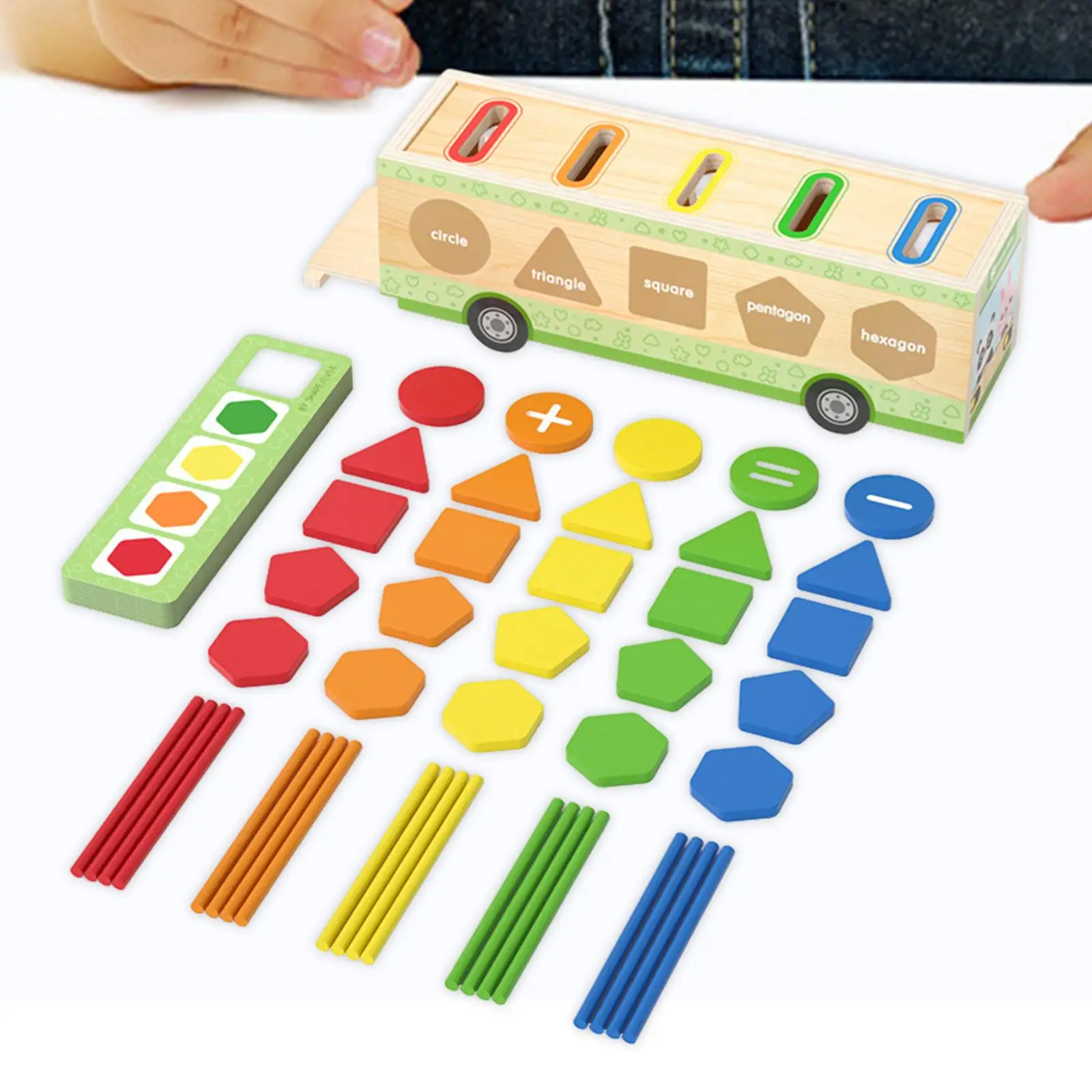 Wooden Color Shape Sorting Box Game Matching Box for Children Birthday Gifts