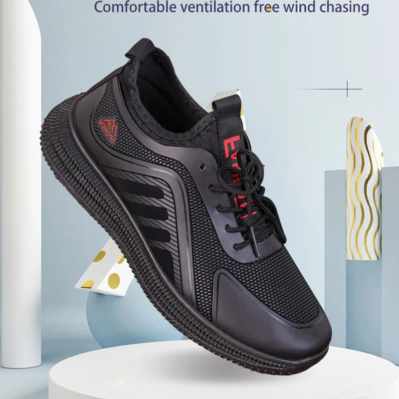 Sneaker casual alla moda da uomo, leggera, comoda, traspirante, antiscivolo, suola morbida, scarpe da corsa per esterni resistenti all'abrasione