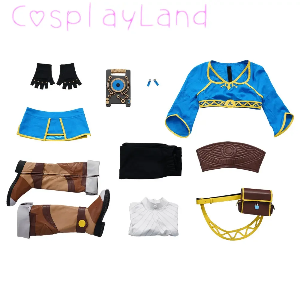 Breath Of The Wild Cosplay Costume Princess Outfit Adult Women Performance Clothes With Accessories Halloween Carnival Props