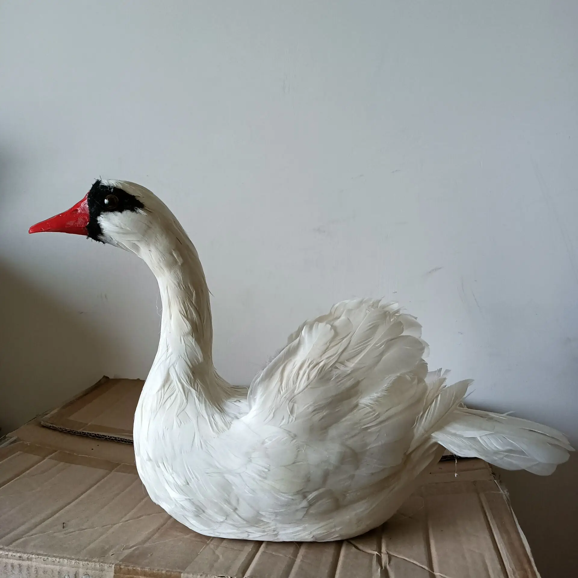 

simulation white swan model foam&feather swan model garden decoration gift about 30x35cm xf2997