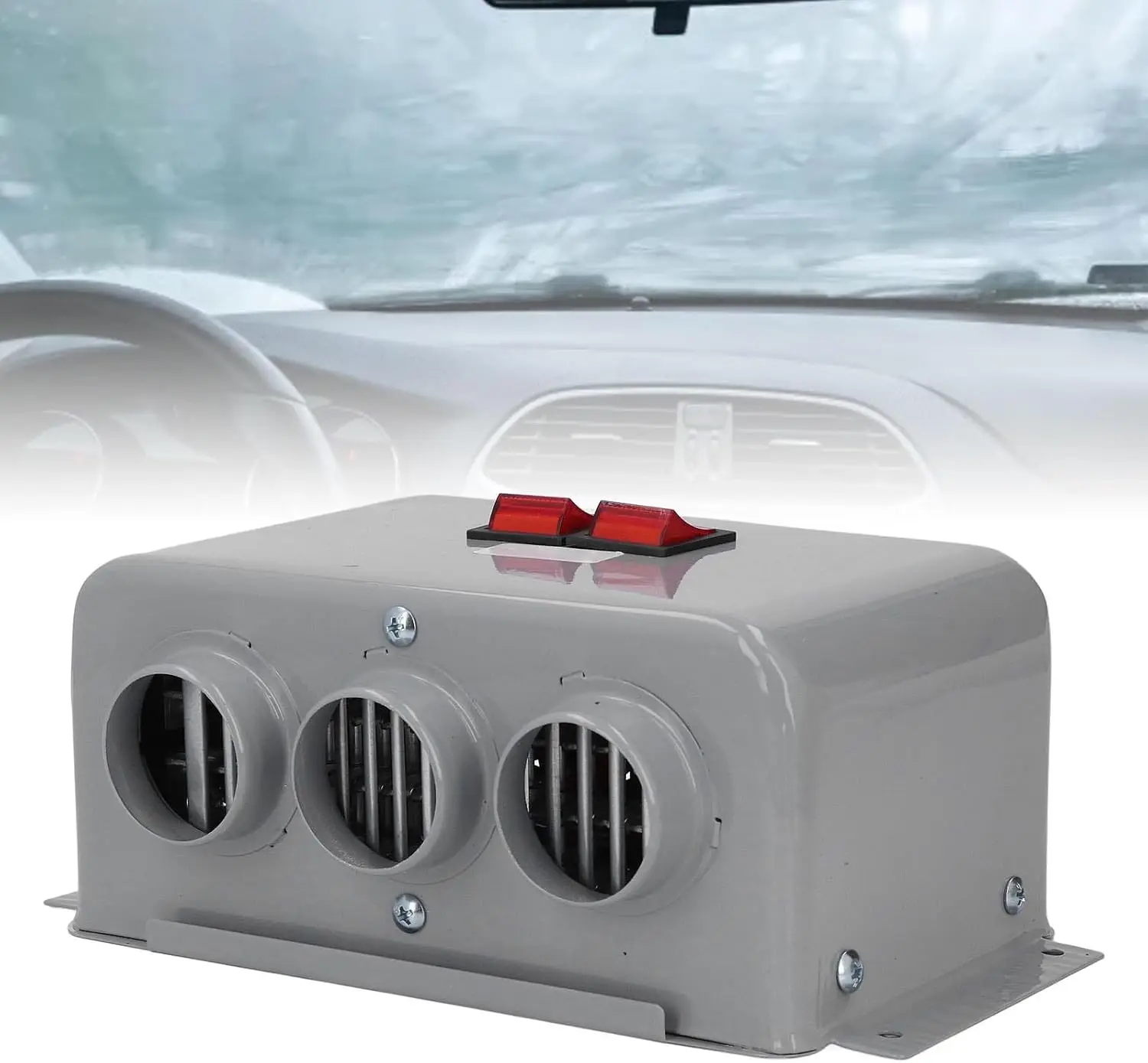 Portable Car Heater Cooling Fan 12V 24V Electric Windshield Defroster Anti-Fog for Auto Truck Boat Marine Accessories