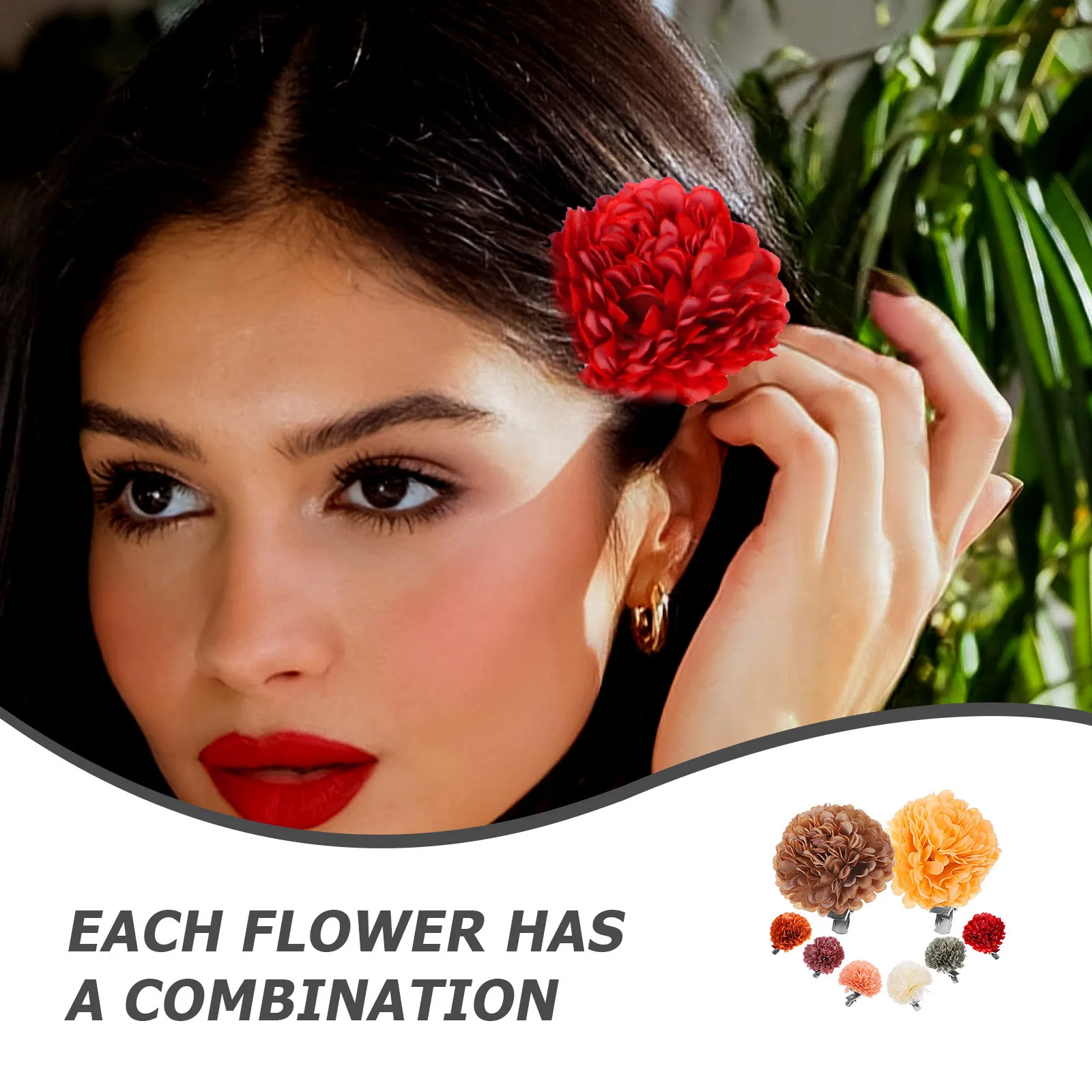 

8Pcs Flower Hair Clip Bridal Wedding Brooch Floral Accessories Party Hairpin for Women Girls Flower Hair Clip Brooch for Women