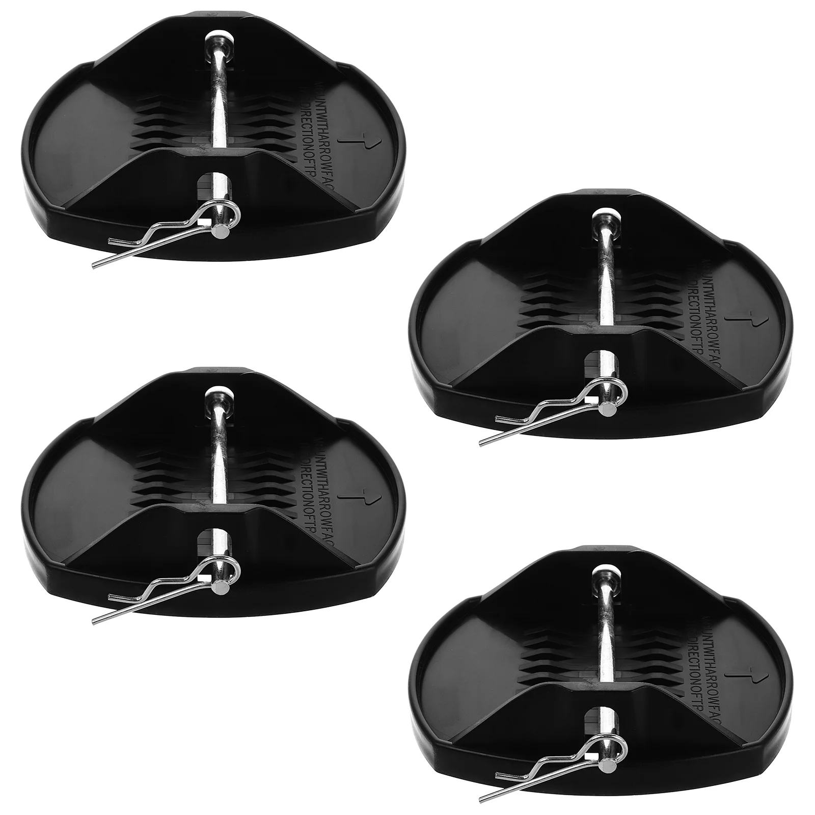 

4pcs RV Jack Pads Heavy Duty Shock Absorber Rubber Boot Compatible Outrigger Pad for Trailer Camper Foot Leg Support Base