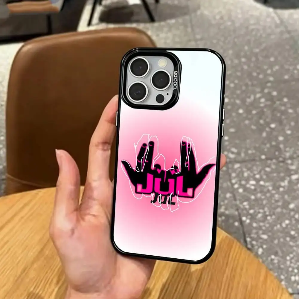 Cool France J-Jul Rapper  Phone Case For iPhone17,16,15,14,13,12,11 Plus,Pro Max Colored Silver Plated Inside Cover