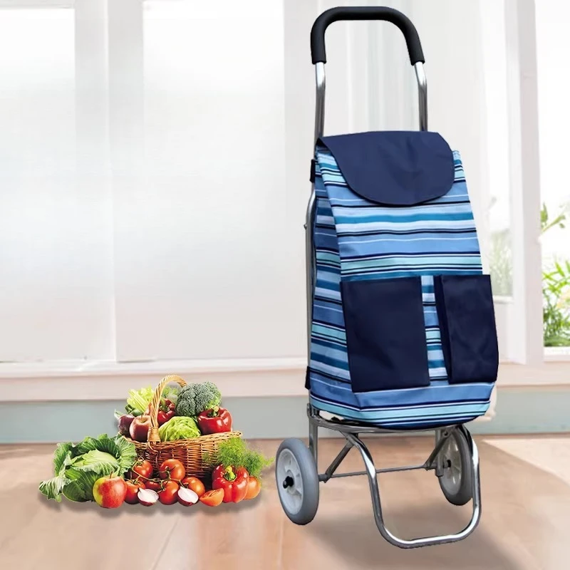 

Складная тележка для покупок из алюминиевого сплава - легкая портативная ручная тележка для продуктов, пикников, путешествий и перевозки тяжелых грузов