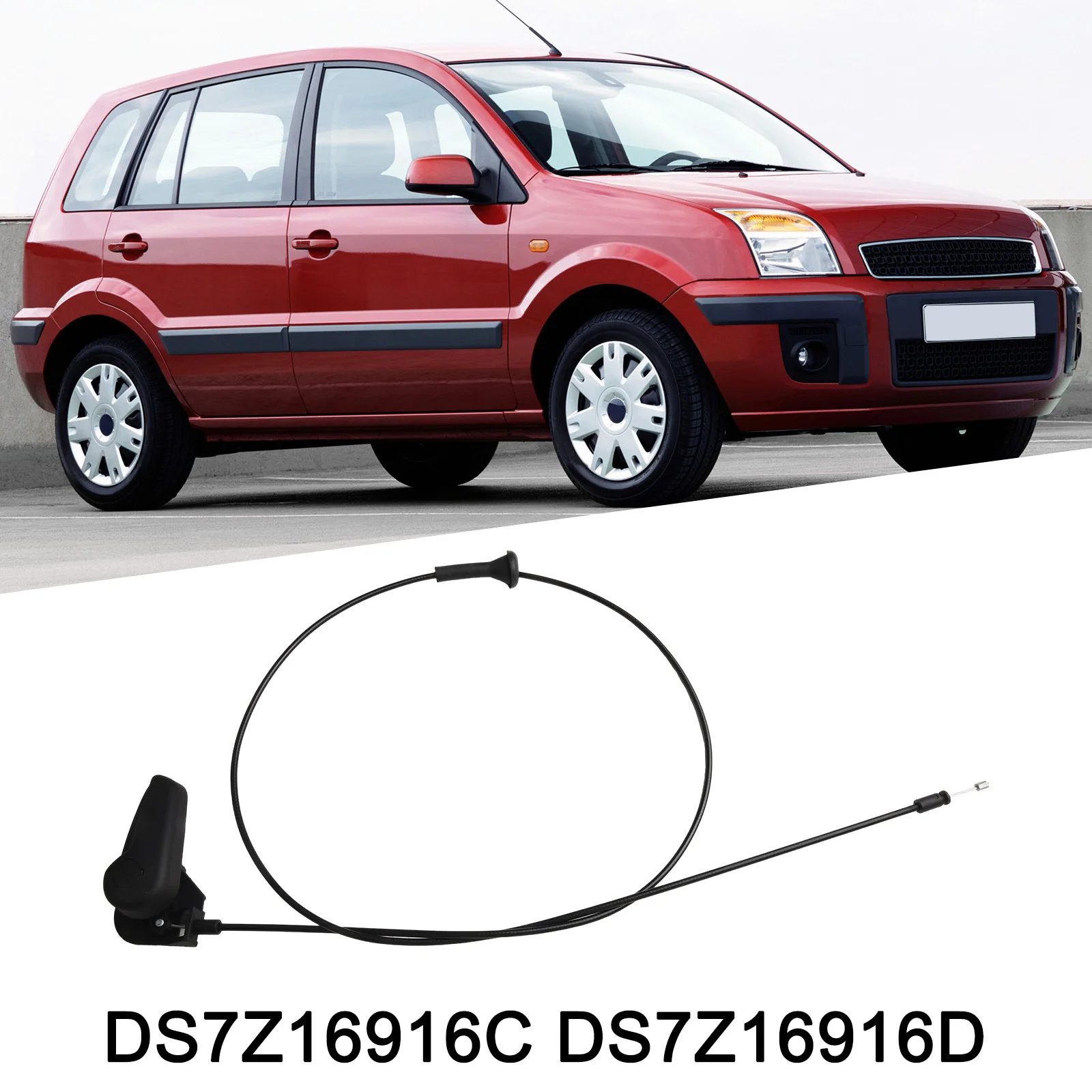

Hood Release Cable For Ford Fusion 2013-2017 DS7Z16916C / DS7Z16916D Plastic Black Hood Release Cable Car Accessories