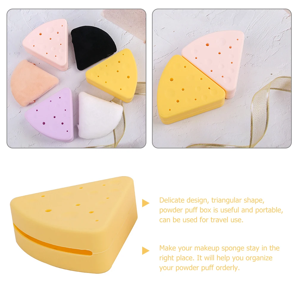 

3PCS Silicone Makeup Puff Holder Powder Sponge Storage Box Travel Size Compact Accessories for Travel