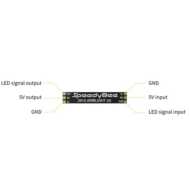 4PCS SpeedyBee Programable 2812 Arm LED Light Armlight 5V RGB For RC FPV Racing Freestyle Whoop Drone Quadcopter Runcam