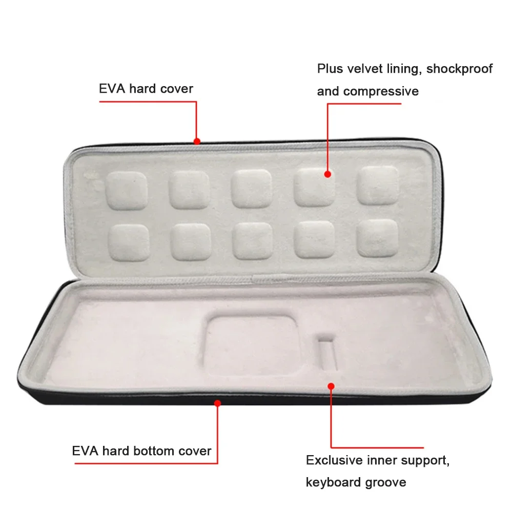 حقيبة حمل لوحة مفاتيح مقاومة للماء ، حقيبة تخزين ، تصميم سحاب ، حقيبة واقية ، مناسبة لـ G913 ، G913 ، TKL