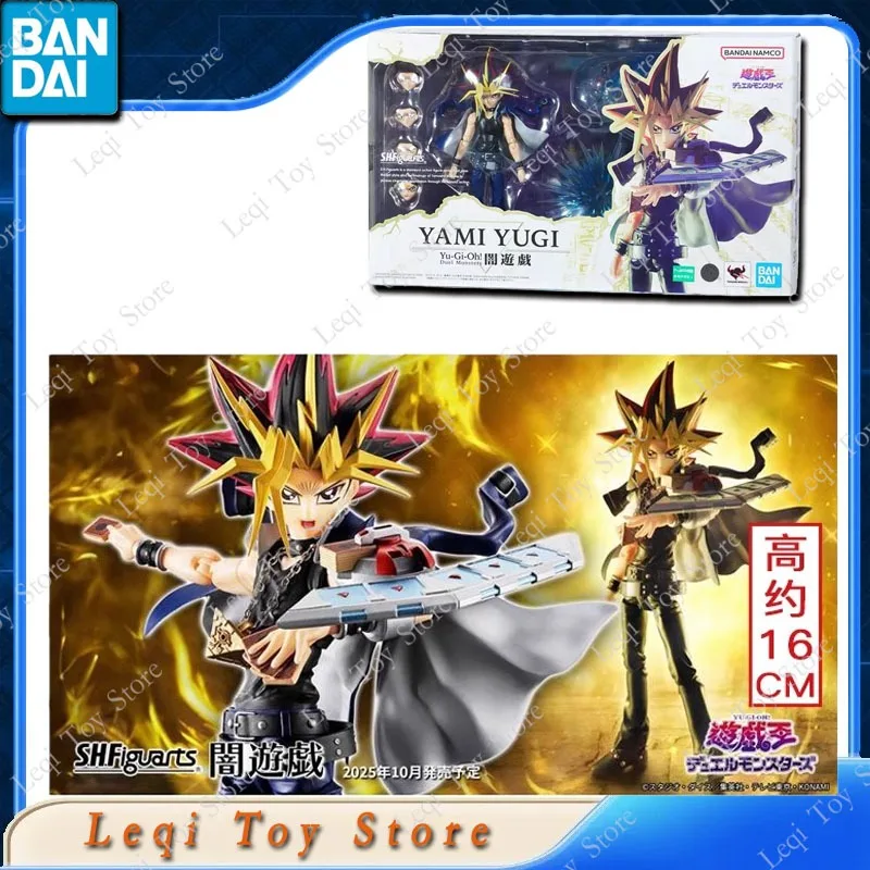 Bandai original genuíno shfiguarts shf yami yugi YU-GI-OH figuras de ação anime brinquedos meninos meninas crianças presente modelo ornamentos