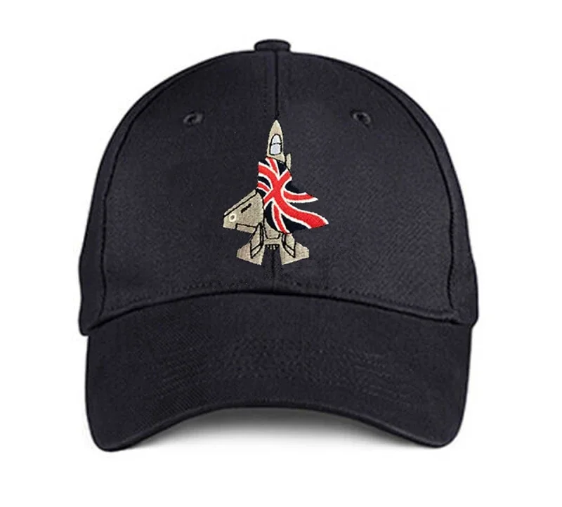F-35 Fighter Union Jack Flag Flying Printed  Aircraft Contrast Pilots Cap F35