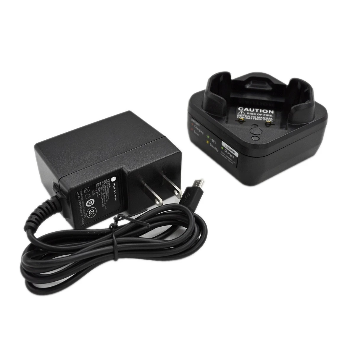 CD-66 Desktop Charger Tray & AC Plug Adapter for Motorola Vertex EVX-S24 Series Ham Two Way Radio Accessory