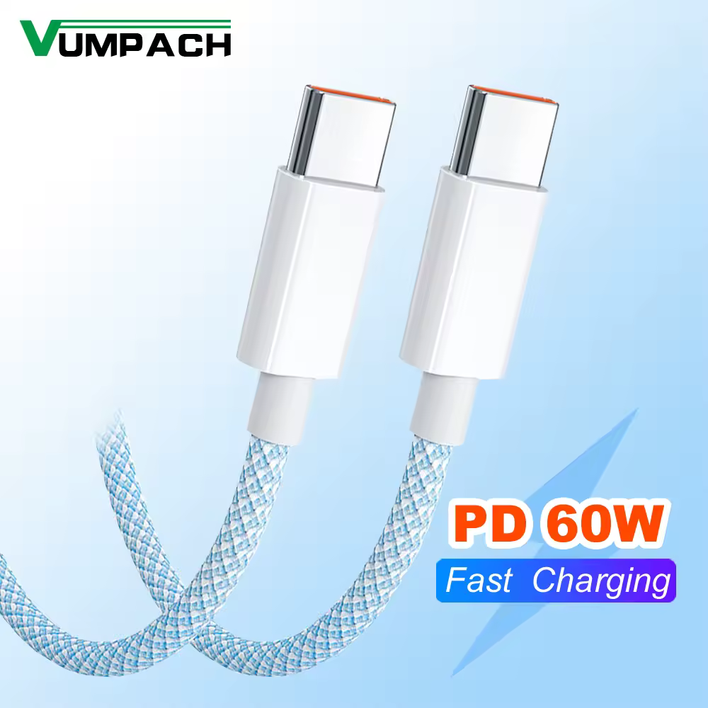 כבל USB C סוג C מהיר טעינה נתונים כבל C ל- C עבור אייפון 15 Pro סמסונג שיאומי הואווי כבל טעינה סוג C