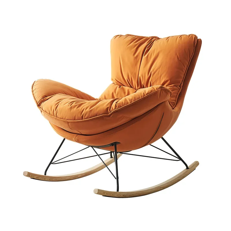

Living Room Sofa Furniture Modern Rocking Lounge Leather Chair Customize Wide Relax Chair