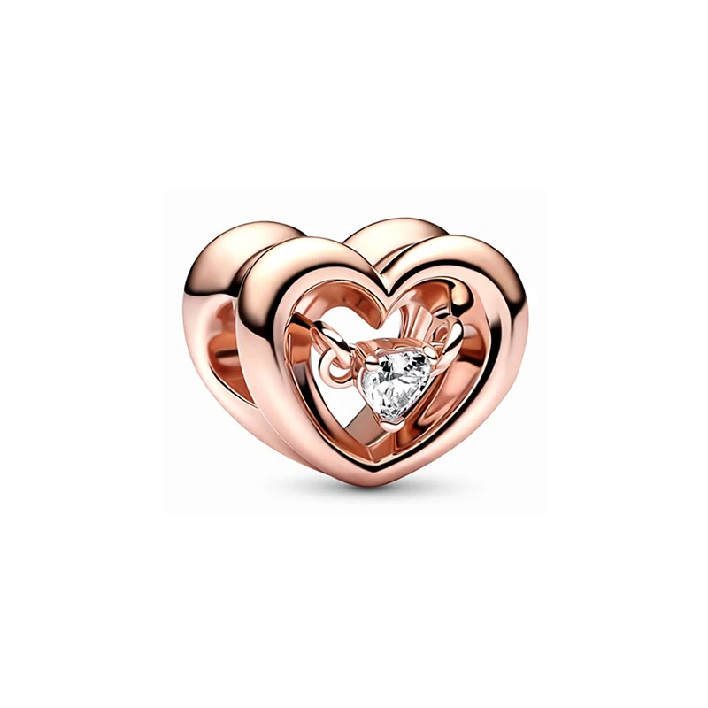 925 Argento Classico Cuore a Cuore Idrogeno Balloon Moda Fidanzata Festival Squisite Gioielli di Fascino Regalo