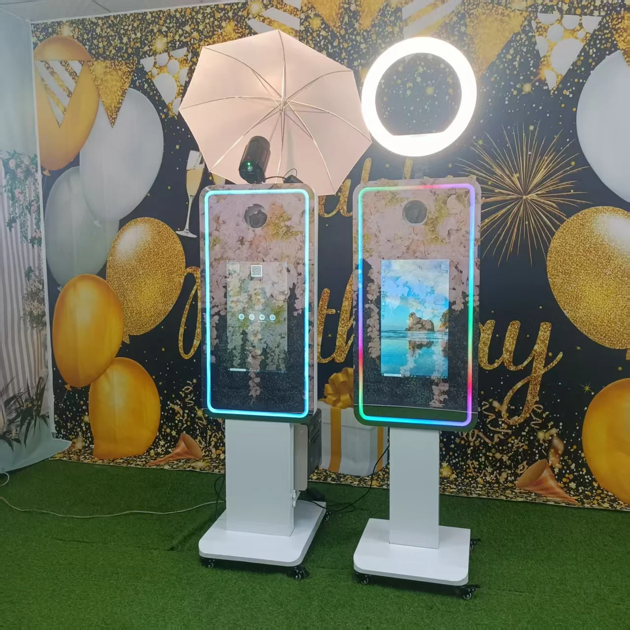

New Version 21.5 inch Touch Screen Wedding Mirror Pavilion Freeware Magic Mirror Pavilion with Flash and Umbrella