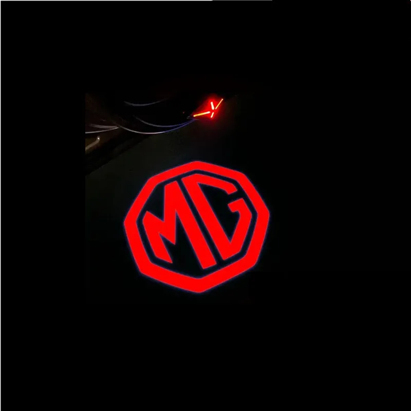 2PCS Car Decor Car Door Wireless LED Shadow Projector Logo Ghost Shadow Welcome Light For MG 5 6 7 RX8 TF ZR ZS ZT Garage GS GT