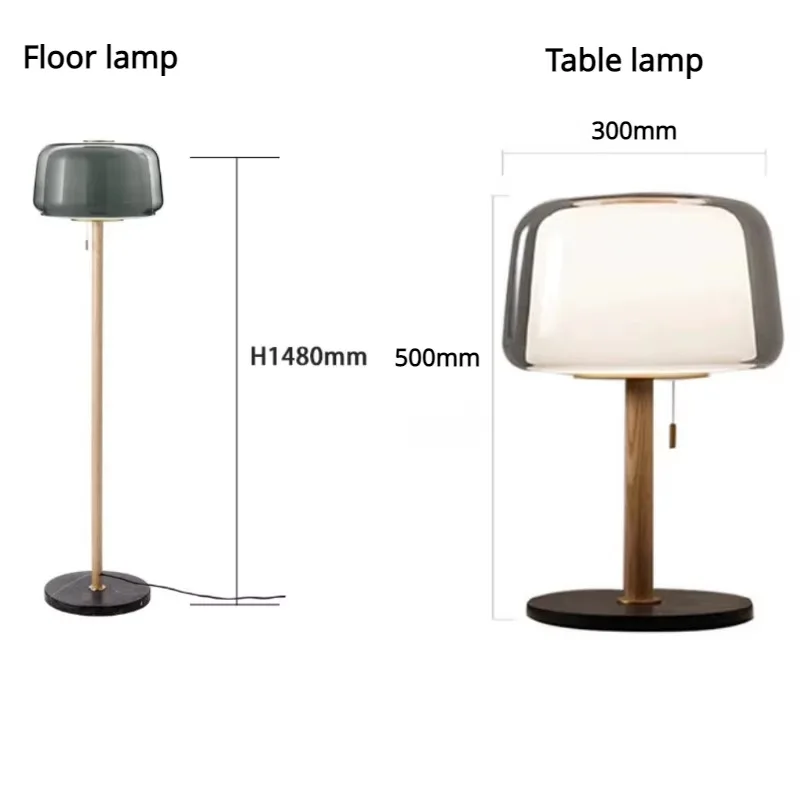 Nordic French High-end Bedroom Bedside Lamp Simple Cream Style Modern Design Room Decoration Study Glass LED Table Lamps