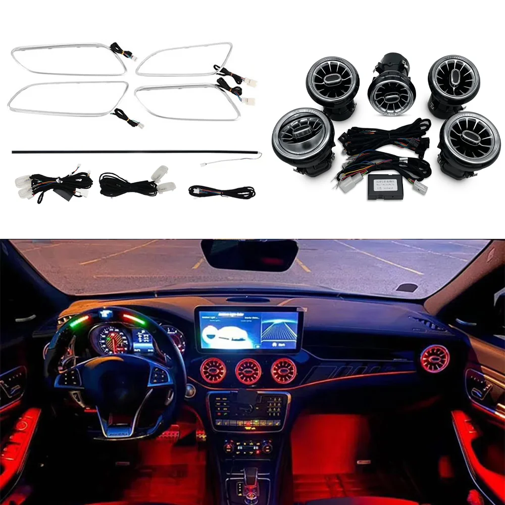 12 Colors W176 Ambient Light Kit Luminous Turbine Air Outlet For Mercedes Benz A/B/CLA/GLA-class W176/W246/W117/X156