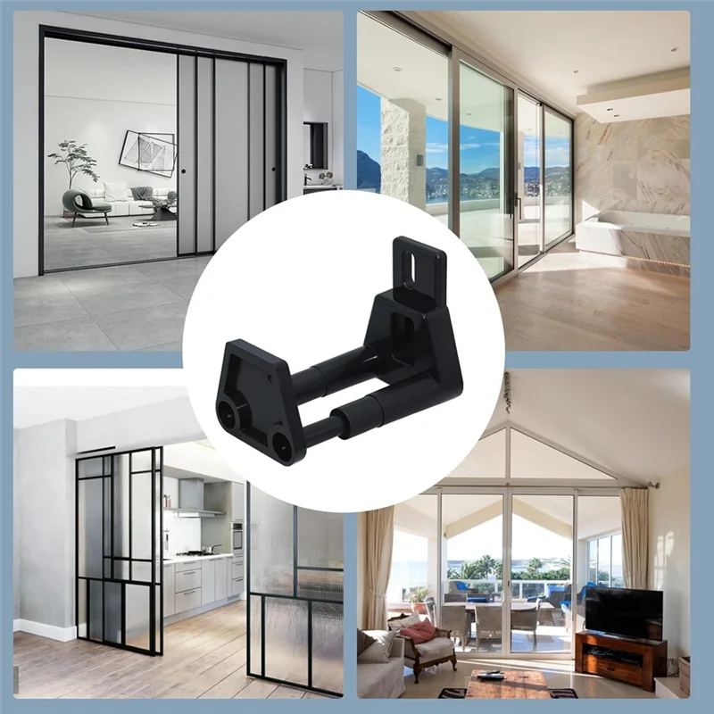 Guía de piso para puerta corredera A93E-RV con tornillos, guía de puerta corredera de montaje en pared ajustable, guía de puerta estilo granero, paquete de 2